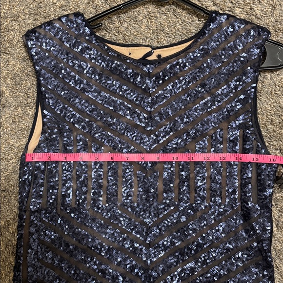 Navy Vera Wang sequence formal evening gown. Wore once - Picture 11 of 12